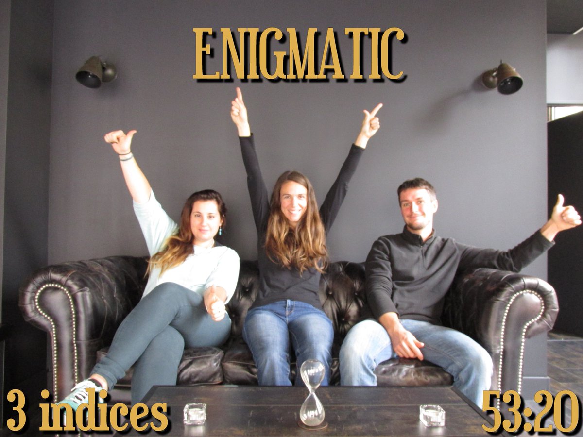 EnigmaticLyon's tweet photo. Premier Record "CHRONO" établi à 53min20 ! C'est bien parti pour l'Enigmatic's Challenge ! #Enigmaticschallenge https://t.co/PZRTA7MP50