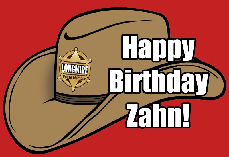 HAPPY BIRTHDAY, ZAHN MCCLARNON!  Let\s hope that is your birthday present! 