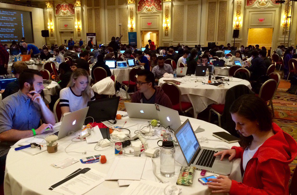 tippy9058's tweet photo. Going strong team @BoozAllen @money2020 #money2020hackathon . 5 hours in for @Joe_Devito @GraceKnoxy @frazier_evans https://t.co/PZ20goysjB