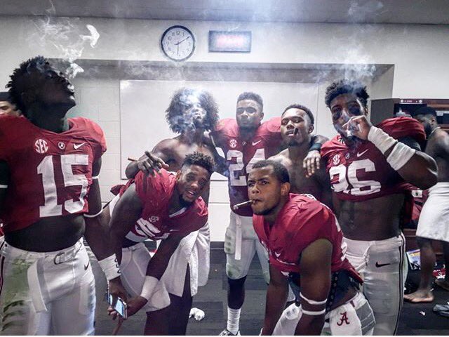 Brandon On Twitter Tradition Alabama Players Smoking The