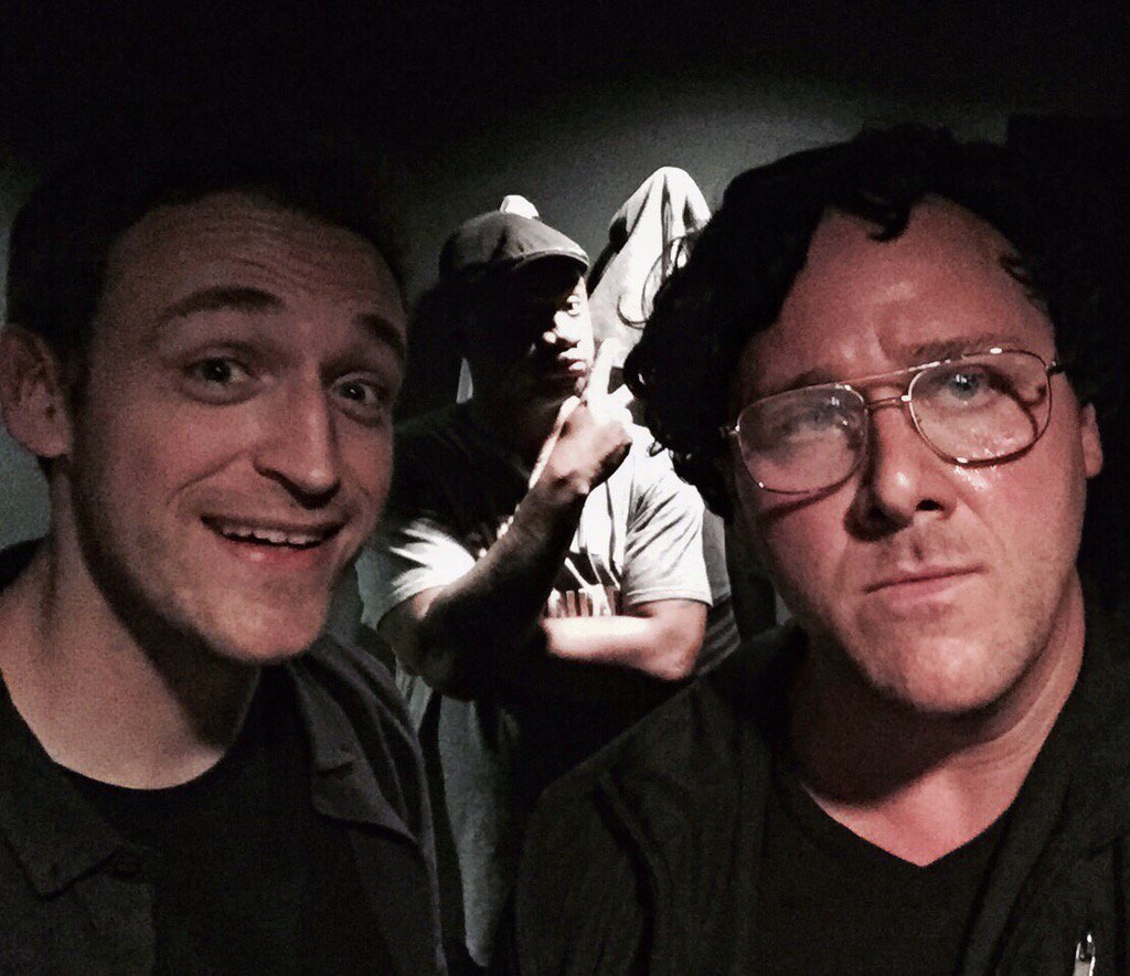 DavidGrecoComic's tweet photo. Backstage after my set last night with @DanSoder (left) @ComedianTrixx (bg) and @ivandecker (not pictured/onstage). https://t.co/wK8hOZWb0k