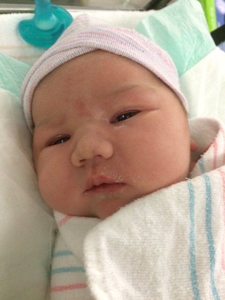 Welcome to the spinning world, Emma Katherine! Born 10/24 at 1910, 9 pounds 2.5 ounces, 21 inches, well loved!