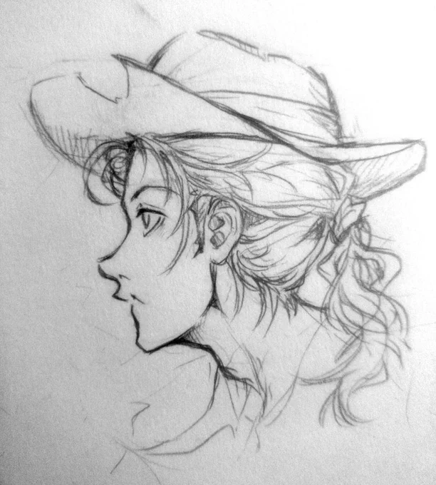 そういえば帽子キャラ描かないなぁ
と思って描いた結果、
ほぼおついちさんやん!(゜ロ゜) 