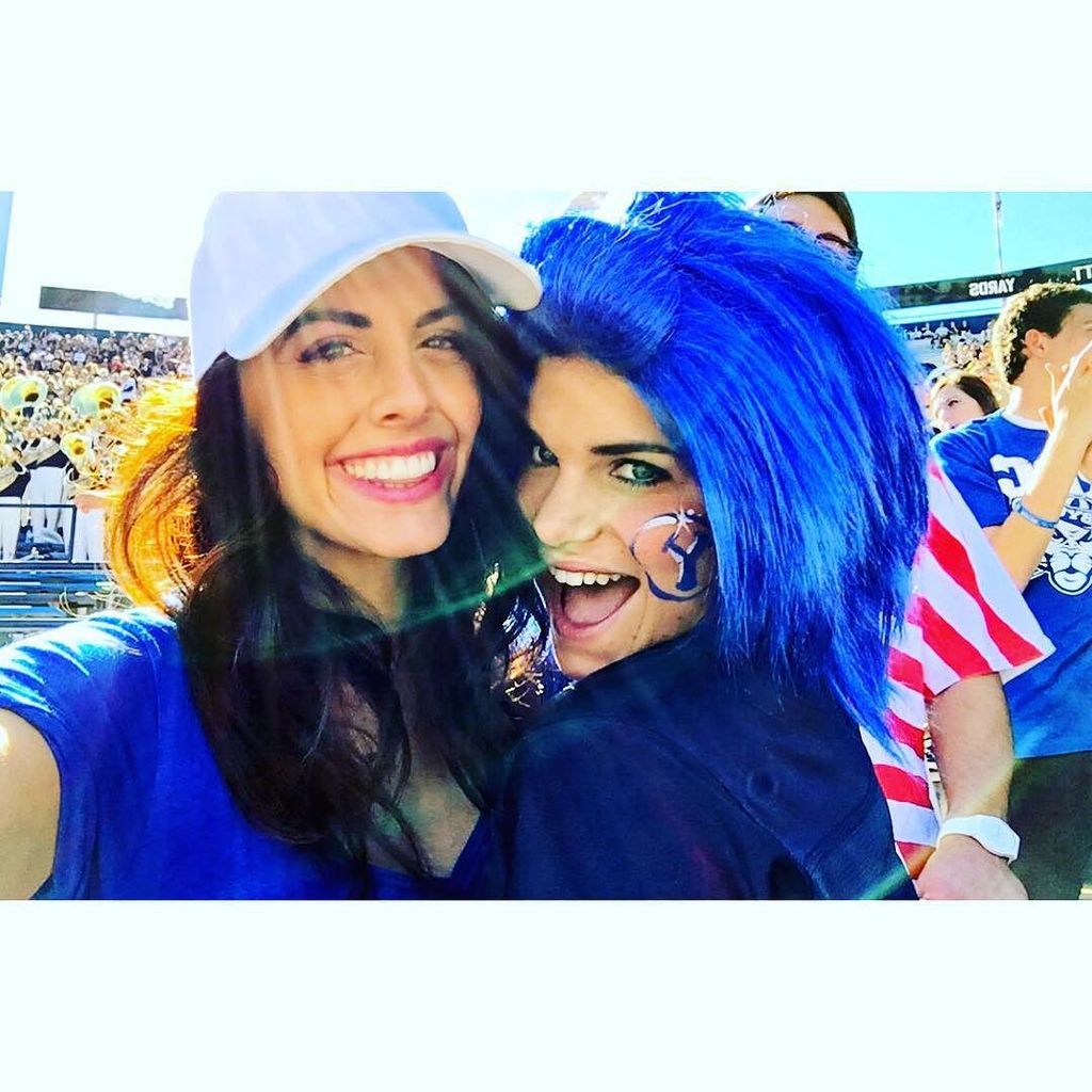 NowByu's tweet photo. At https://t.co/IdGJoiIkRX -- Any game with @janelp5 is a blast! #secondrowseats #lovemybestie #byufootball #wewon… https://t.co/H6XjwkF0vX