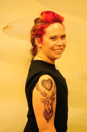 queeraltnorth's tweet photo. #umddrag2015 #sharpietattoos #awesomehair https://t.co/UUqOF8dsea