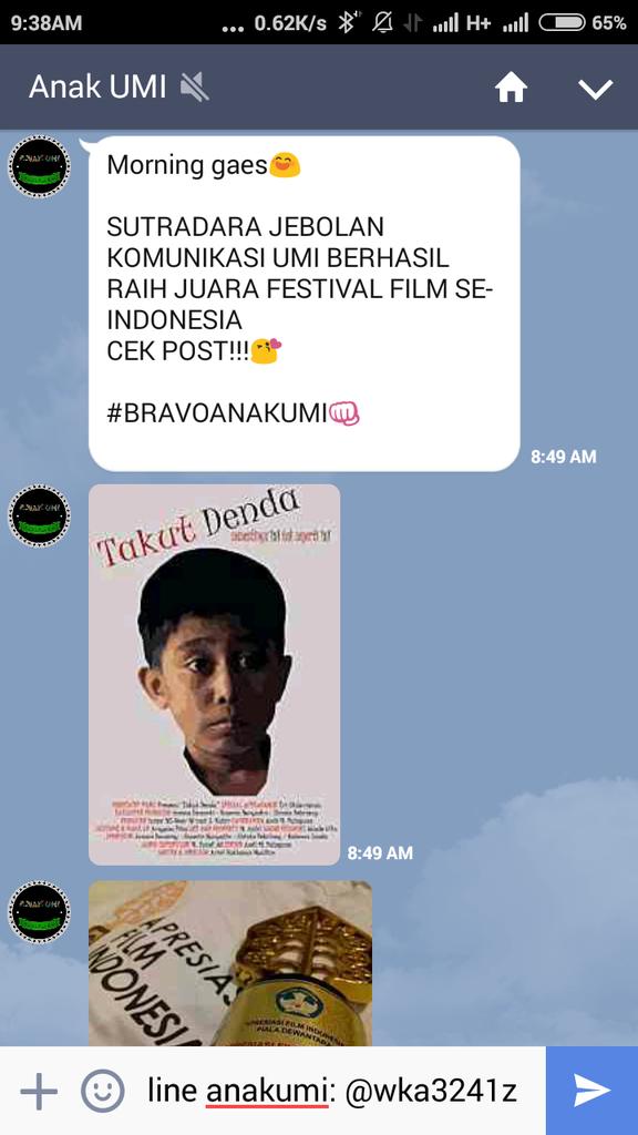 ihsanisx's tweet photo. CONGRAT KANDA ARIF RM @ariefrM1 ATAS TERPILIHNYA SEBAGAI JUARA APRESIASI FILM INDONESIA 2015🙌@Kampus_UMI #HIMIKOM https://t.co/C0Clwwh5uQ
