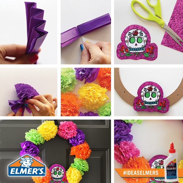 ElmersMexico's tweet photo. Creamos con Elmer's este linda corona, siguiendo los pasos. #DIY #DíaDeMuertos #Manualidad https://t.co/PMqwrchB78