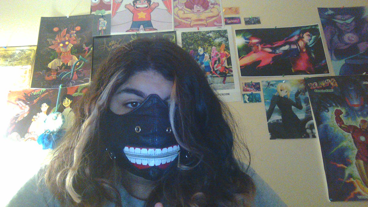 nerdy_alerty's tweet photo. #AnimateMiami was shit but at least i got a cool mask and two posters https://t.co/HCGeHycBhe