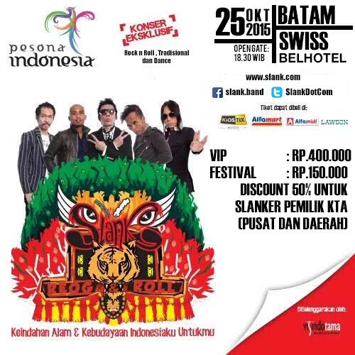 #konserEksklusifSlank #ReogNRoll Batam MALAM INI!!!