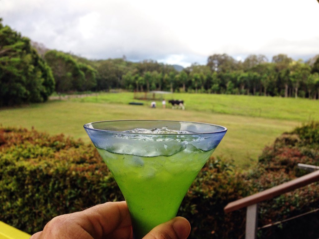 green cocktail that looks thirst quenching