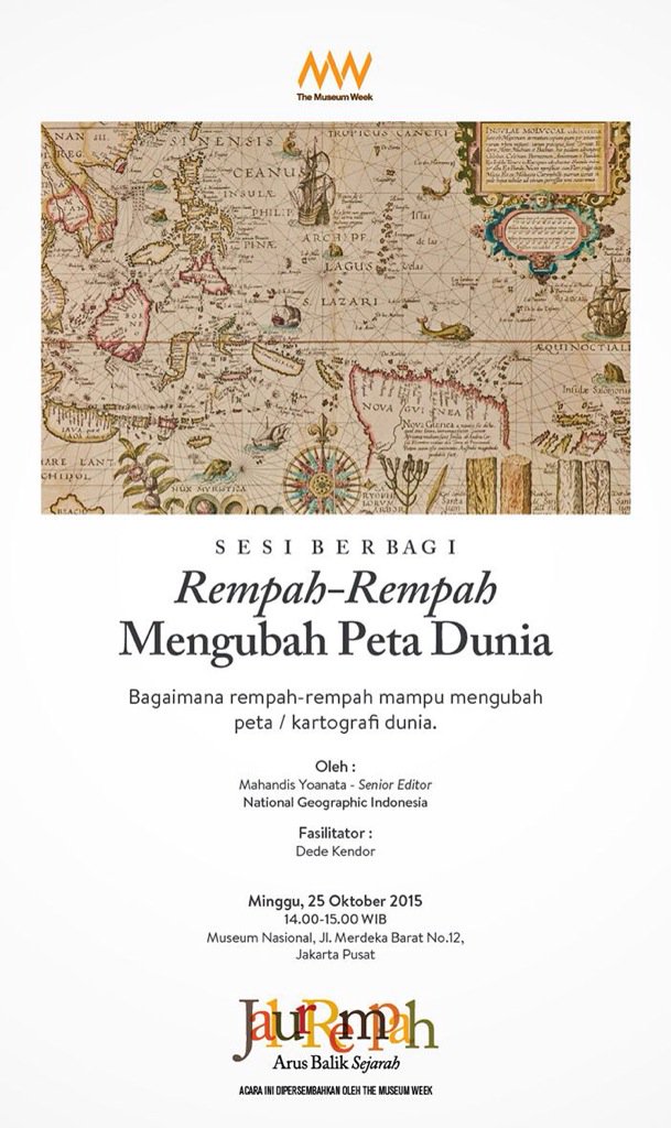 jalurrempah's tweet photo. Sesi "Rempah-Rempah Mengubah Peta Dunia" dimulai jam 2 dengan Mahandis Yonata, Senior Editor @NatGeographicID https://t.co/t8wtMlQ6Xf