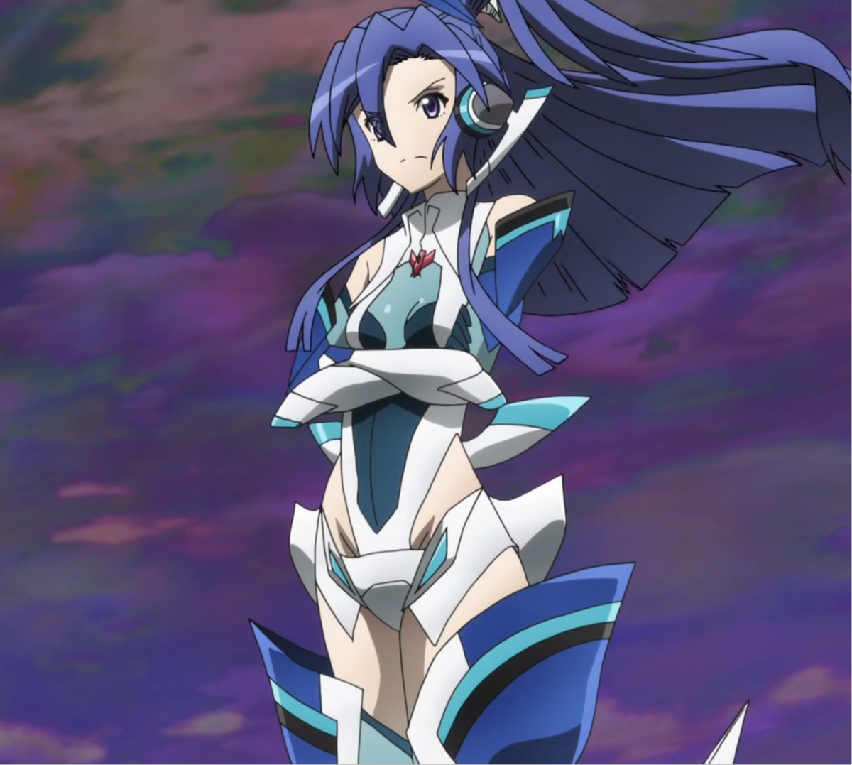 @EmpressEyebrows -With arms crossed beneath the brandished warrior's bosom, she waits for the bout to begin.