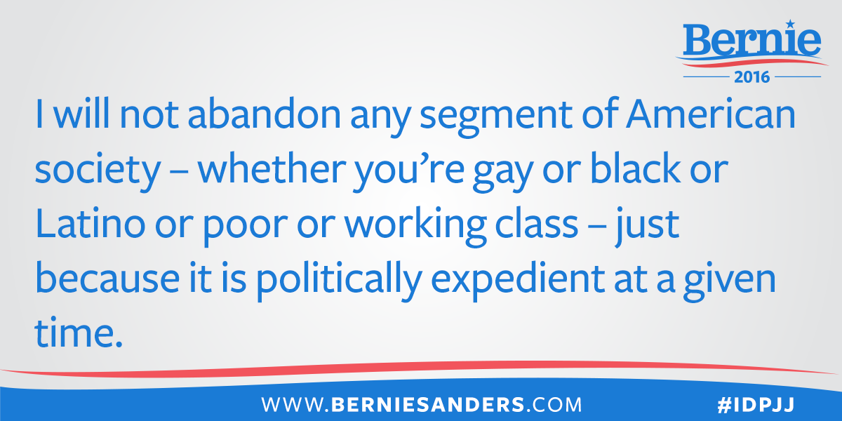 BernieSanders's tweet image. "I pledge to you that every day I will fight for the public interest not the corporate interests."