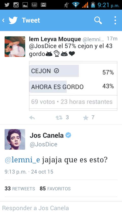 sugaknj's tweet photo. #SoyCoderPor que @JosDice ya vio la encuesta de @SHXTUPLS jajaja y ella sigue cenando π @UniversoCD9_ https://t.co/mhSioJIDZV