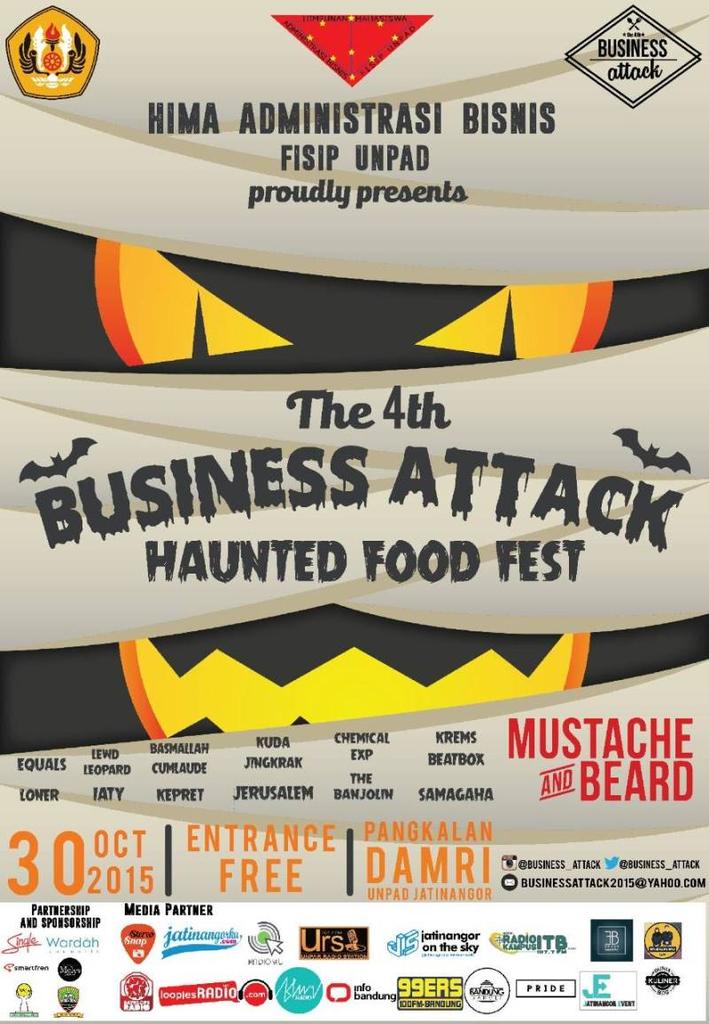 JatinangorEvent's tweet photo. Pengen rasain kuliner dengan nuansa Hallowen?HIMA Administrasi Bisnis UNPAD Proudly Present"HAUNTED FOOD FEST 2015" https://t.co/QNWnoOvBBk