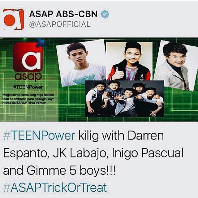 DyIanWangHeDi's tweet photo. #DarrenOnAsap #Darrenatics #DarrenEspanto #JkFanatics #JuanKarlosLabajo #InigoPascual #Gimme5
#TEENPower #AsapTric… https://t.co/AWovhUwgTe