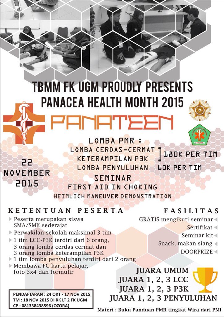 phm015's tweet photo. PERHATIAN! Pendaftaran #Panateen2015 SUDAH DIBUKA! Daftarkan tim sekolahmu mulai BESOK di FK UGM! See you there! https://t.co/Cw9zWJeWrM