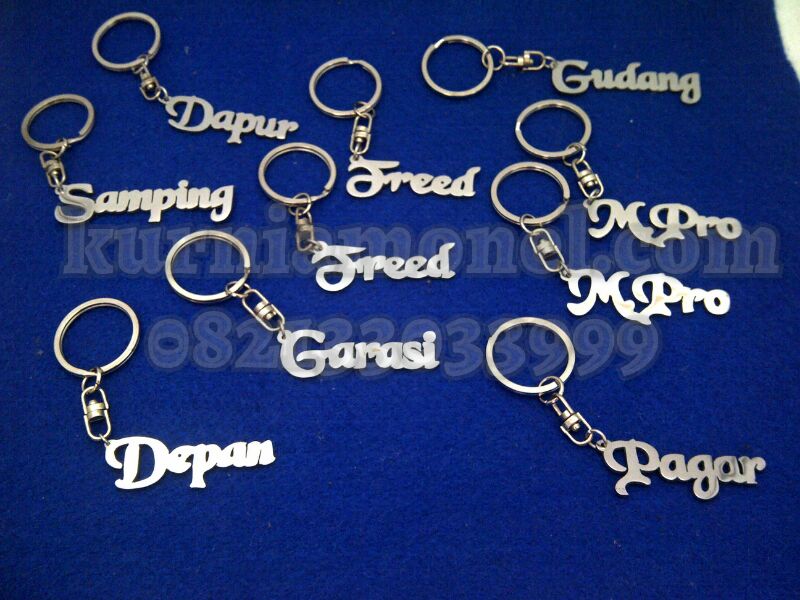 Gantungan kunci stainless anti karat, nama&amp;bentuk sesuai pesanan kmu,pemesanan sms/WA 082133033999 Line kurniamonel