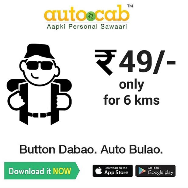 AUTOnCAB's tweet photo. Sunday offer! Ride @49/- for 6km in #Noida #Chandigarh #AUTOnCAB #RidewithPride https://t.co/D2dNVM6nDW