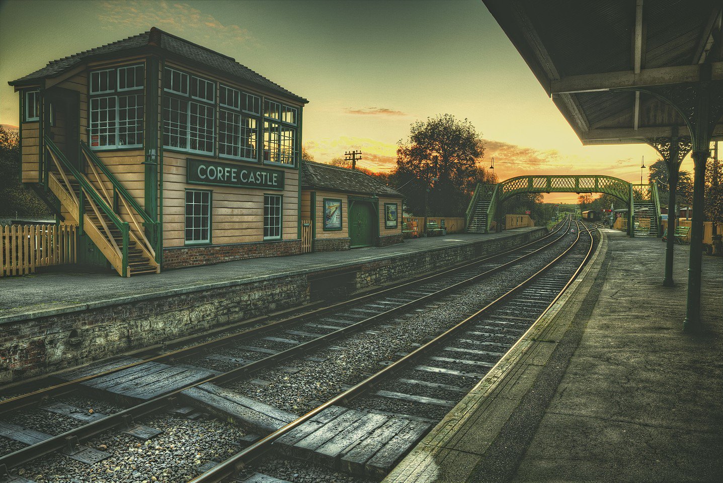 Abandoned Train Station Wallpaper anime