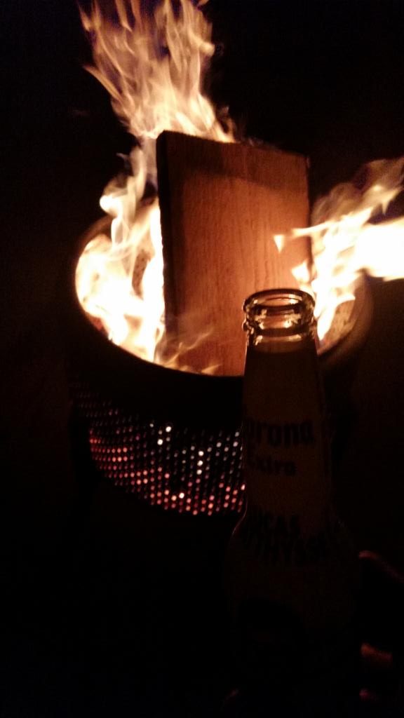 Nothing better than a campfire and ice cold beer