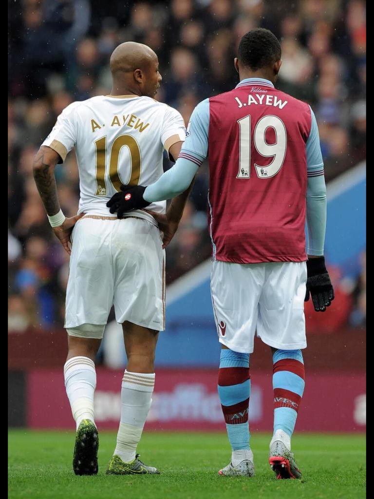 iamkudzo's tweet photo. Two brothers playing at the highest level. Making father and country proud. Abedi Pele's sons. #AVLSWA #EPL https://t.co/UQotM3tnZf