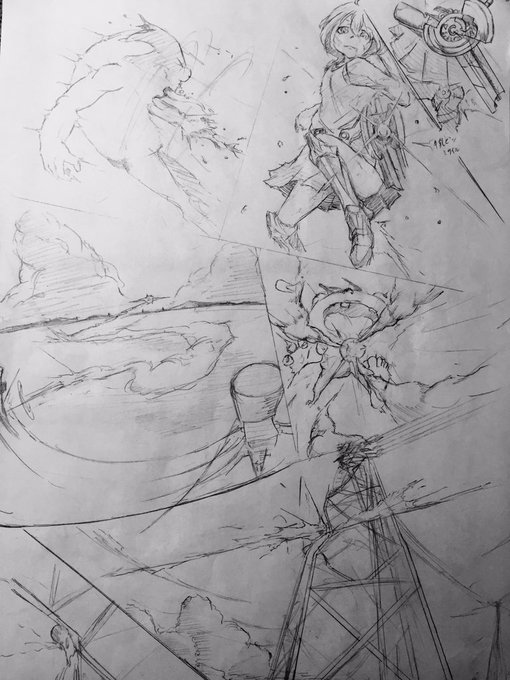 テキトーに漫画?
コマ割りとかは考えず好きに描きました 