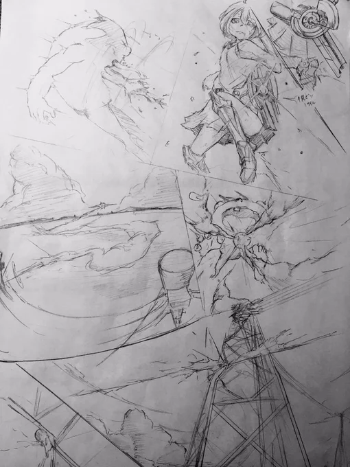 テキトーに漫画?
コマ割りとかは考えず好きに描きました 
