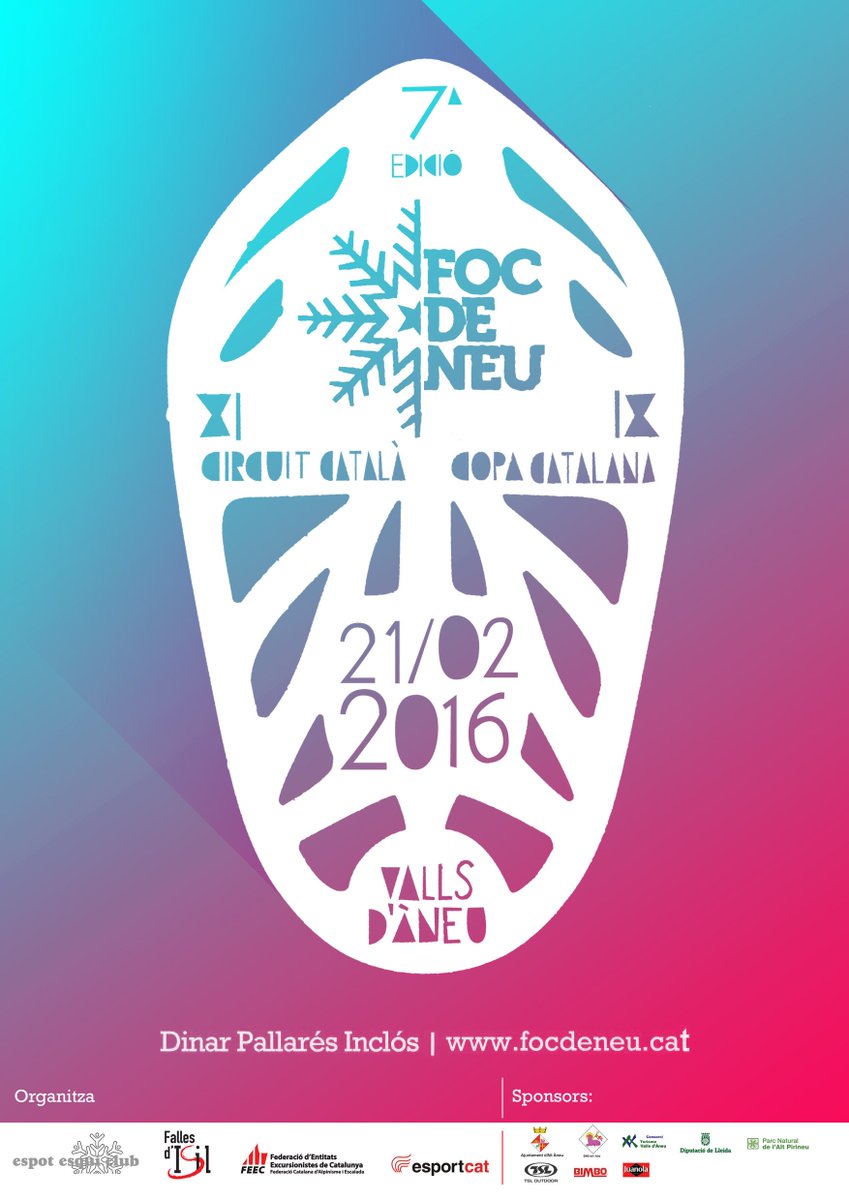 Ja tenim cartell per la 7ª edició de la Foc de Neu, prevista per el 21 de febrer de 2016