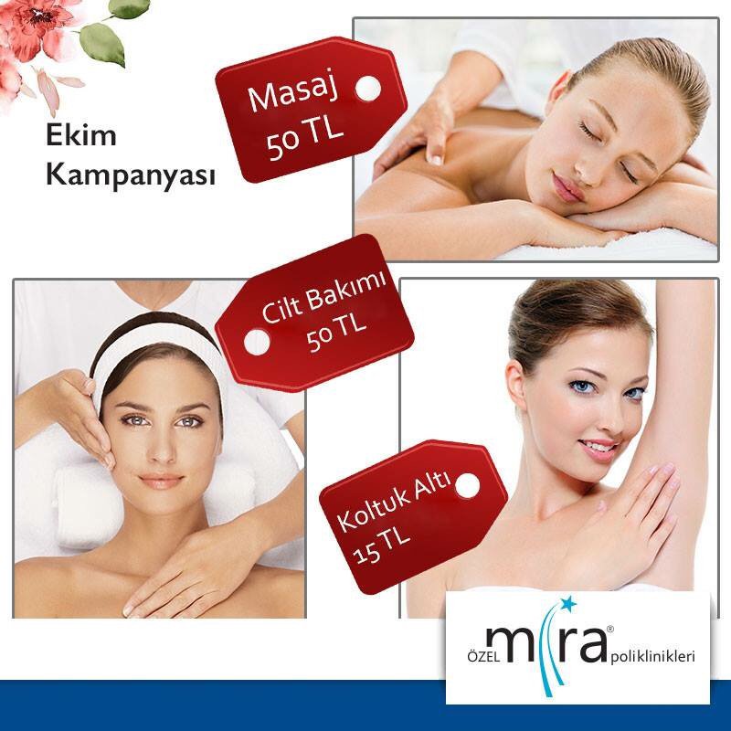 ozelmira's tweet photo. Özel Mira'dan içinizi ısıtan kampanya! :)
Cilt bakımı 50 tl, Masaj 50 tl, Koltuk altı 15 tl

Randevu için: 444 34 89 https://t.co/h5DLCKodOb