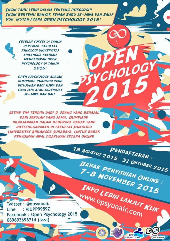 OpsyUnair's tweet photo. @osissmanssa Yuk ikutan olimpiade psikologi ONLINE dan seminar di Open Psychology 2015! 👌🏻 #OPSY2015 https://t.co/c8Njx1725B