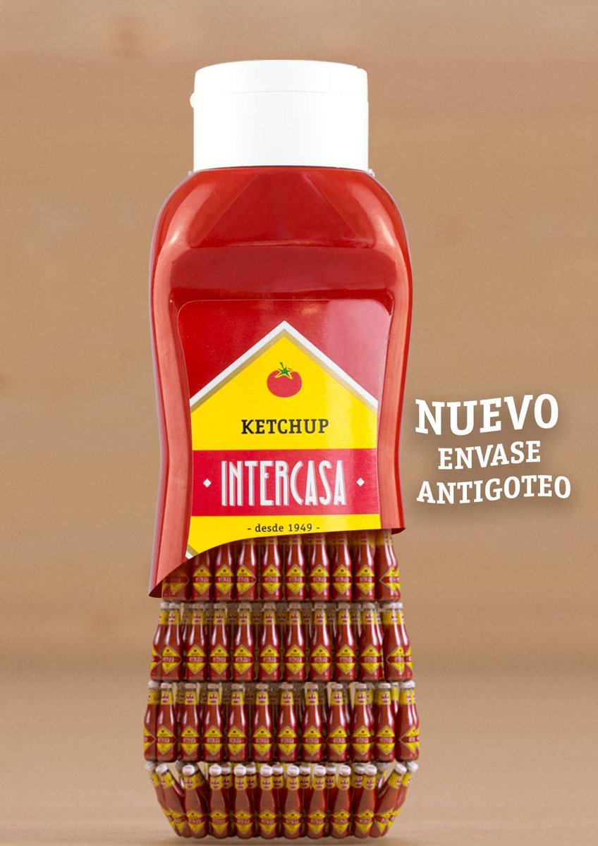 IntercasaCan's tweet photo. Ya tenemos nuevo #ENVASE #ANTIGOTEO de #ketchup #Intercasa! Mantenemos el ketchup envase cristal #SoyCanarioYMeSabe https://t.co/kiz31MC2os
