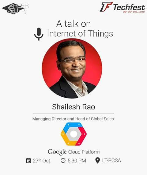 Talk by Mr. Shailesh Rao, Managing Director, #Google Cloud Platform on #IoT instagram.com/p/9QABPbsKXC/