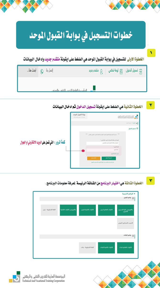 التقديم على كلية التقنيه