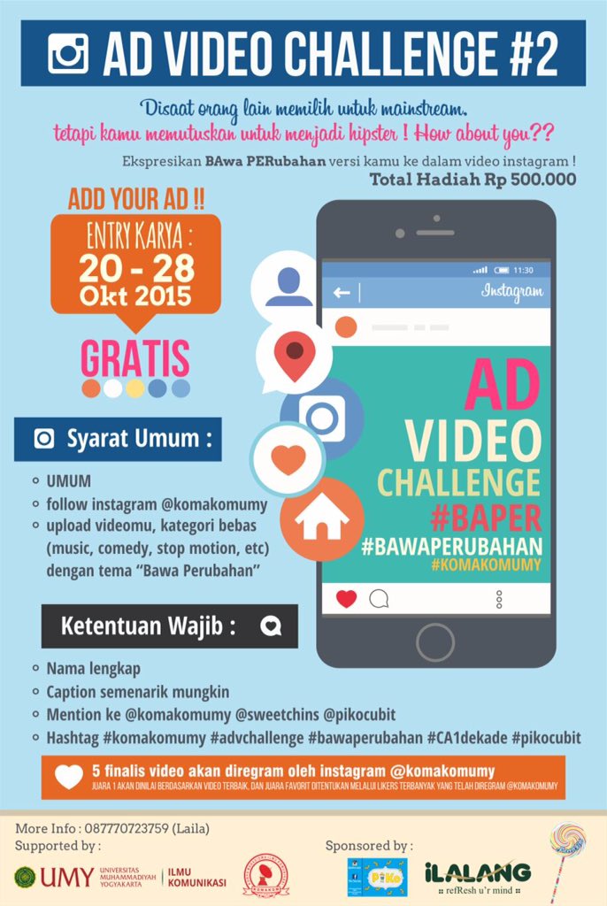 bubblegarnet__'s tweet photo. Kompetisi Instagram UMUM &amp; FREE, close entry 2 november (ralat) @infojogja @indovidgram @jogjavidgram @JogjaEvent_ https://t.co/bd1SjNNwnC