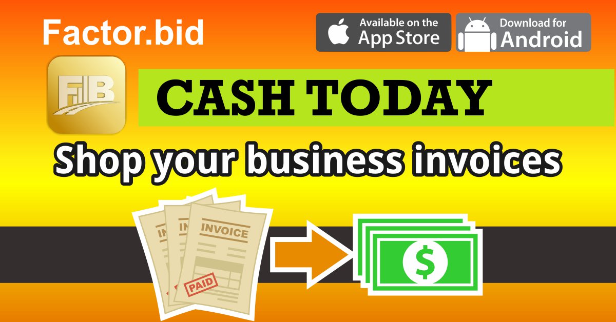 Factorapp's tweet photo. 'SHOP' your business invoices = more $$ 
Factor banks compete to buy your business invoices
https://t.co/R8GAcxPOct https://t.co/gP6CFXx9kw