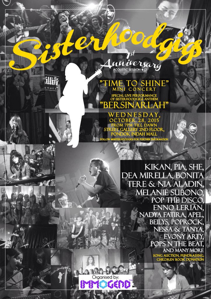 3 hari lagi, gals! mini konser "Time To Shine". Untuk info selengkapnya baca e-poster di bawah ini ya, see ya!