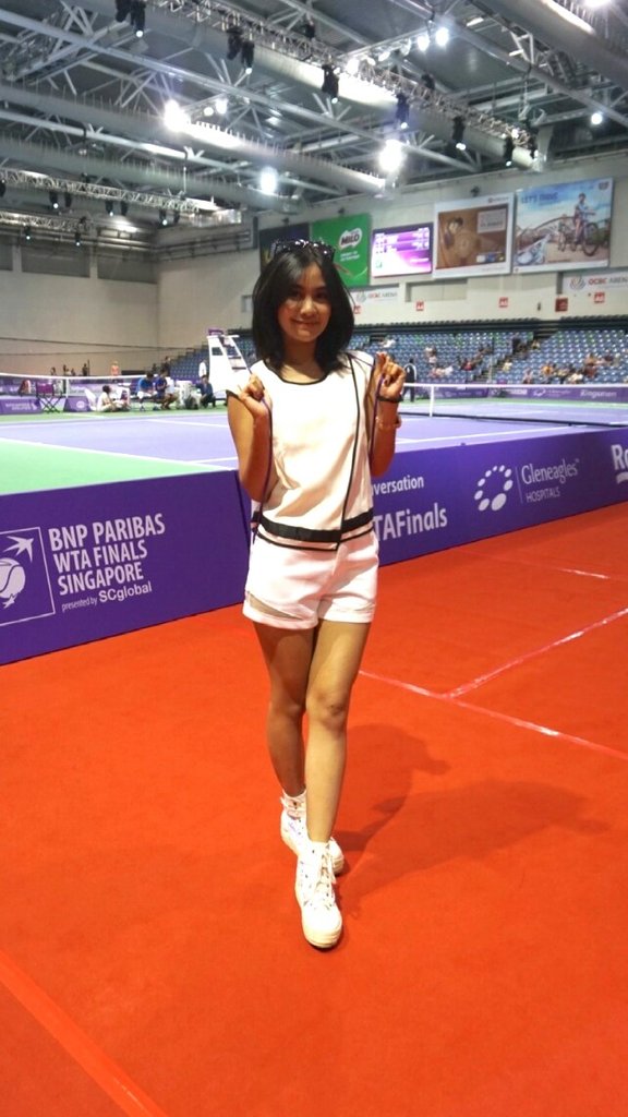 bintangcomID's tweet photo. Kostum @AnisaRahma_Adi sdh pas blm sih u/ nonton #WTAFinals? Jika sdh rt ya, jika blm boleh di favorit #migmeseru https://t.co/c5DHeER5Vg