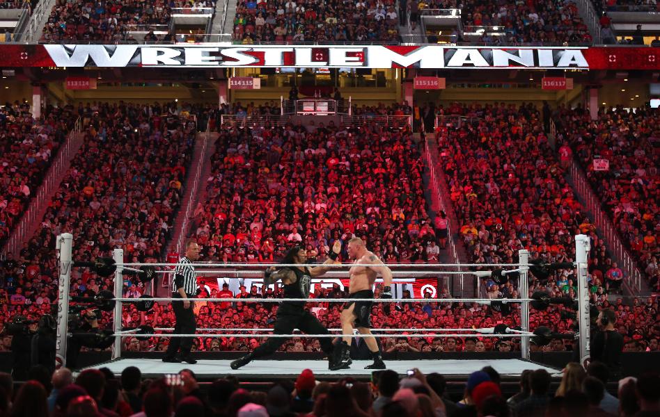 Forbes's tweet photo. WrestleMania 31 at Levi's Stadium was the highest grossing live event in WWE history: https://t.co/rDuTnsvz9v https://t.co/b9PWzLBD9W