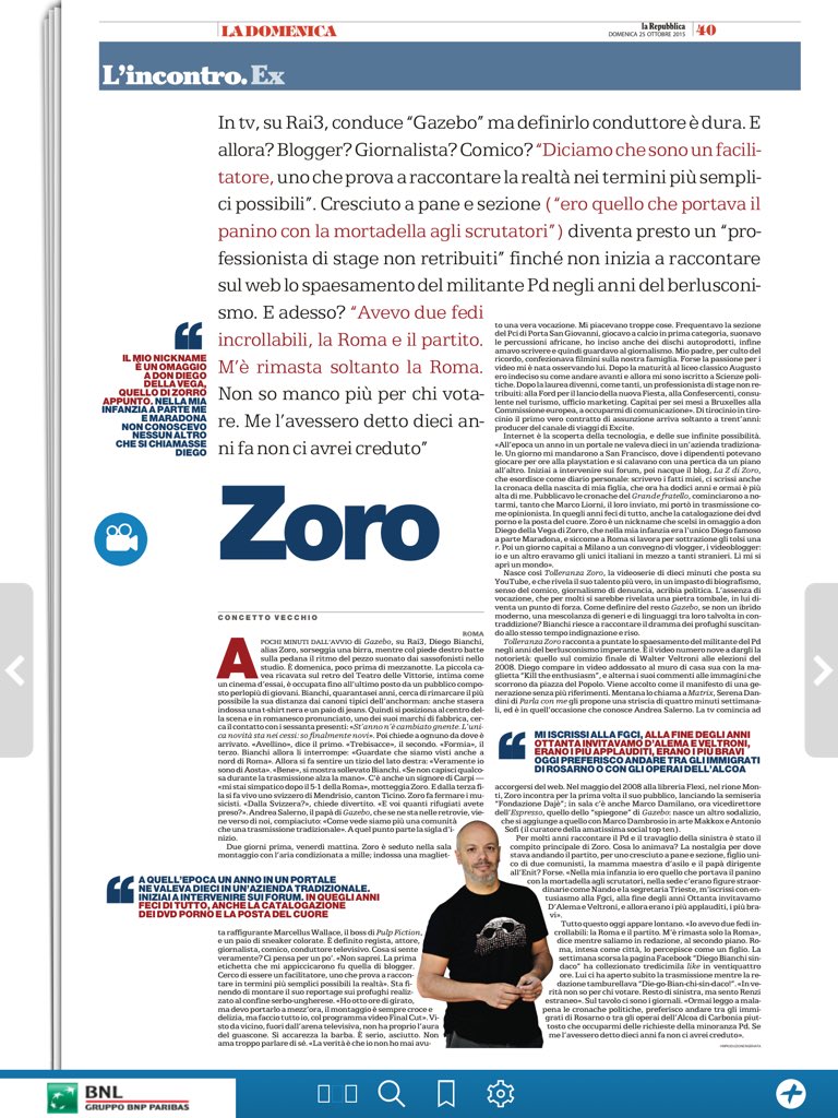 SalernoSal's tweet photo. Per una volta lo dico, felice per @zdizoro (che se lo merita tutto) e tutta tutta la banda @welikechopin @RaiTre. https://t.co/s46ktaX1Zl