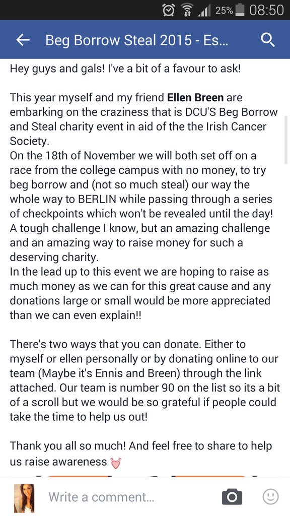 Hi @SoSueMe_ie, please RT to help us raise awareness!#DCUBegBorrowSteal <a href="/IrishCancerSoc/">Irish Cancer Society</a> link:begborrowsteal.ie