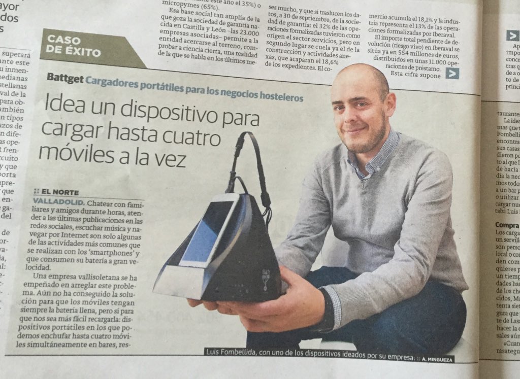 luisfombe's tweet photo. Hoy en @nortecastilla sobre @Battget. ¡¡¡Empezamos ya!!! #EnergiaParaTuNegocio https://t.co/iOmE8Dbt8c