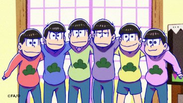 おそ松さん 公式アカウント 第４話放送まであと１日 Tvアニメ おそ松さん 第４話 自立しよう より おそろいの松パーカーで勢揃い おそ松さん T Co Okzv7esyil Twitter
