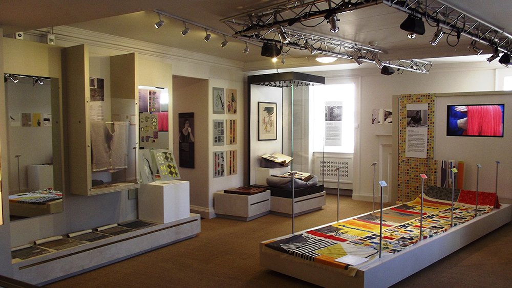 HeartofHawick's tweet photo. @HeriotWattUni teaching staff print, knit &amp; weave exhib inspired by @PeterScott1878 archive on at #TextileTowerhouse https://t.co/WUvEULLpsE