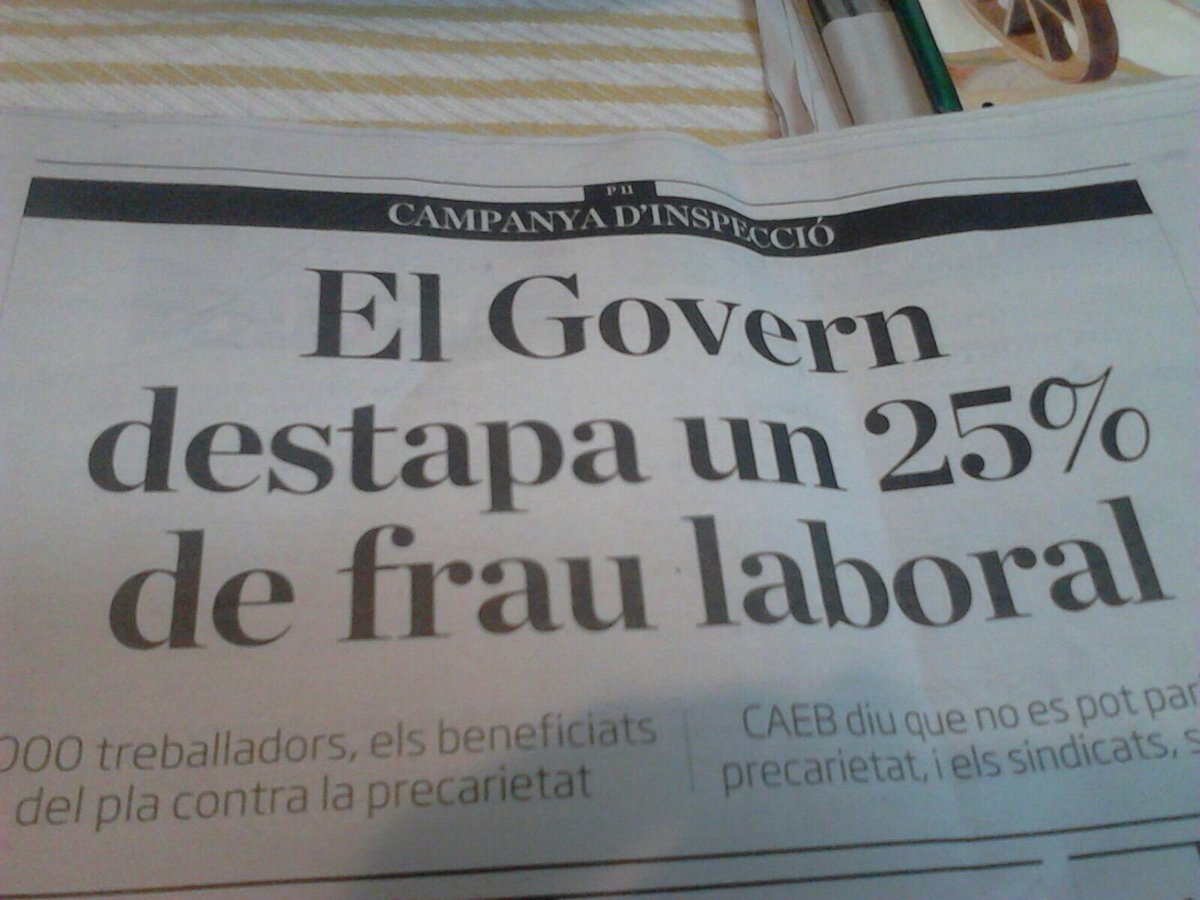 MESperMallorca's tweet photo. Avui a l'@ARAbalears: Ni atur ni esclavitud! #Acordspelcanvi #MÉSseguretatLaboral #MÉSocupació https://t.co/uNRrbyHifi