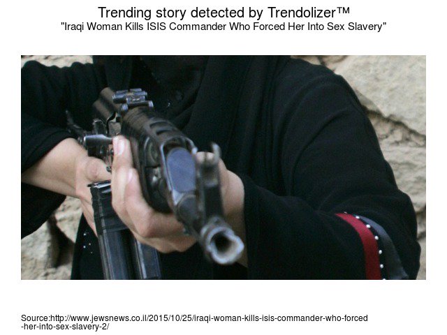 Kurdistanolizer's tweet photo. Iraqi Woman Kills #ISIS #Commander Who Forced Her Into Sex Slavery #Statecommander... https://t.co/04fMGwyaXh https://t.co/643Im0EHJM