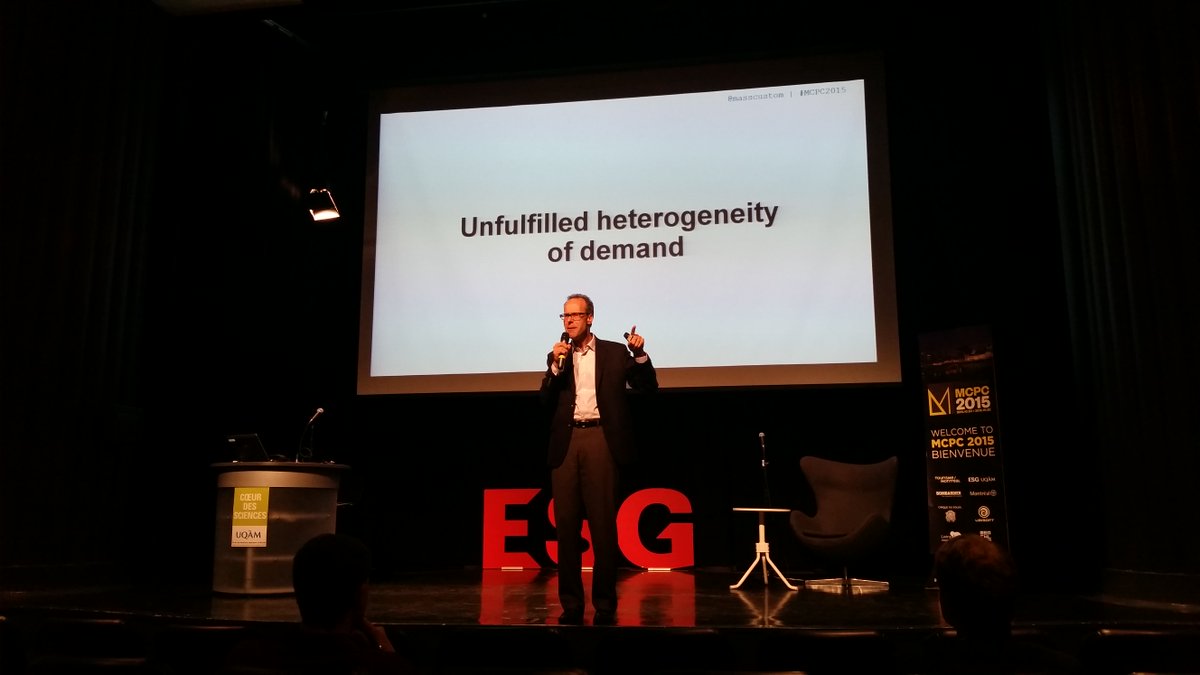 Dr_RobertFreund's tweet image. Frank Piller on stage. Great to meet him at #MCPC2015 in Montréal @masscustom