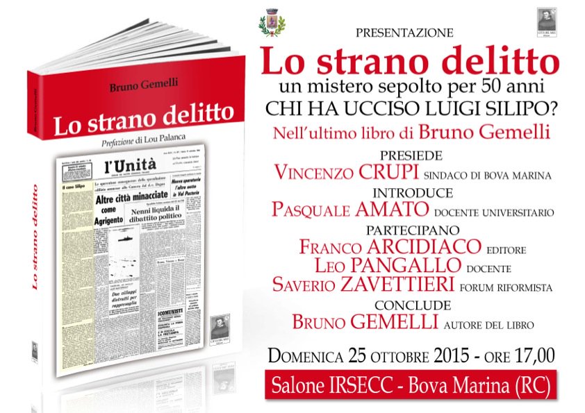 h.17 BovaMarina "Lo strano delitto" di B.Gemelli con sindaco V.Crupi, P.Amato, L.Pangallo, S.Zavettieri, F.Arcidiaco