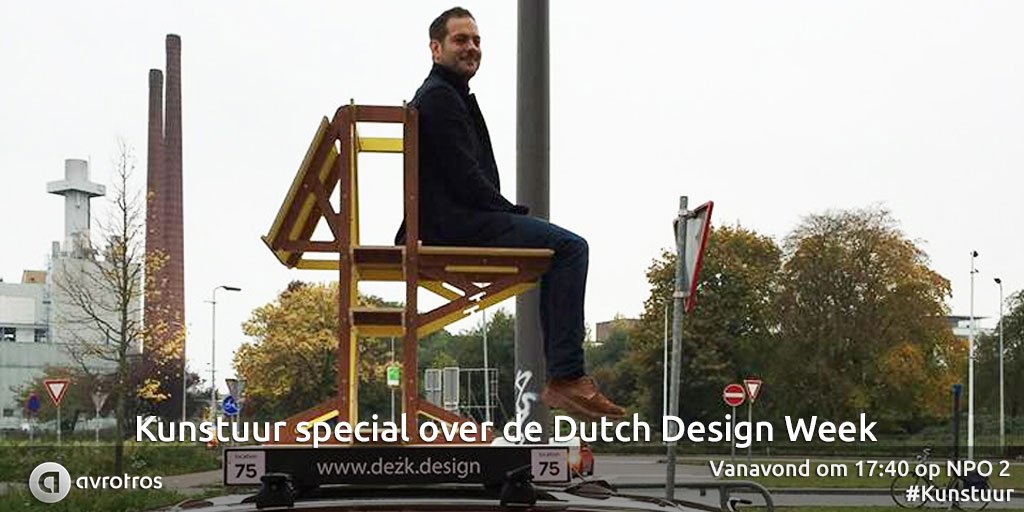 AVROTROS's tweet photo. 📺 In #Kunstuur spreekt @LucasDeMan1 met designers en bezoekt verschillende tentoonstellingen op de @dutchdesignweek. https://t.co/Z4EM3lW725
