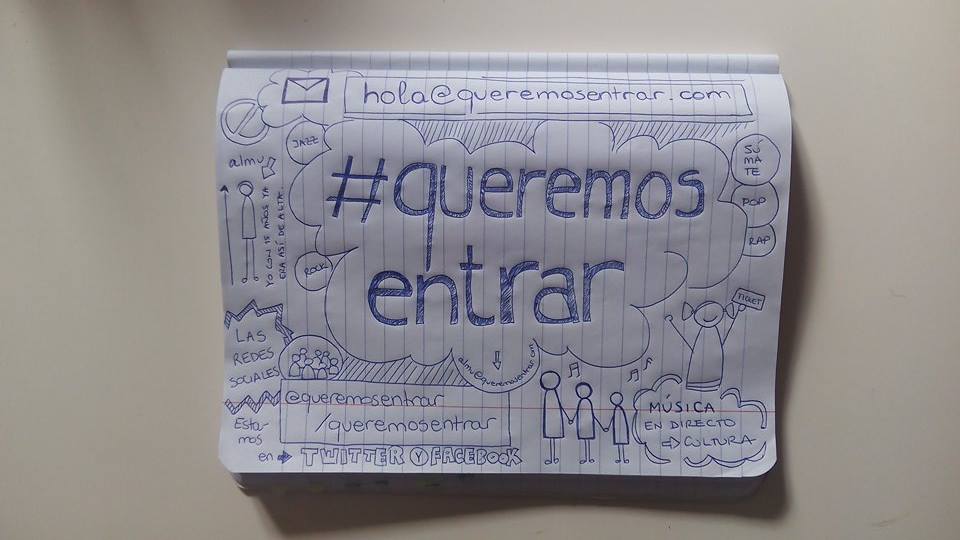 queremosentrar's tweet photo. ¡Los menores quieren MÚSICA! / No quieren ni colarse ni beber.
Estamos cambiando la ley. ¿Te unes? 👫
#queremosentrar https://t.co/5PVLRSjoHj